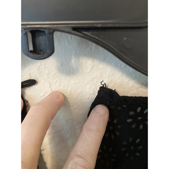 Madewell Waterlily Ruffle Eyelet Dress Black Size 8 - Picture 6 of 11